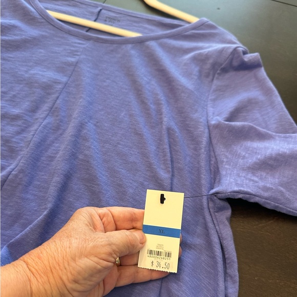 NWT, Crown & Ivy, Blue, Long Sleeve Tee, Size XL, Excellent New Condition - Picture 4 of 9